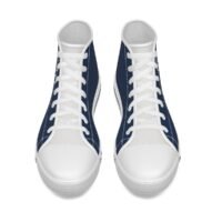 Kid's Canvas | Blu/Wht Trainers | Duel Logos - Image 2